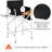 31" Tall Bright Aluminium Frame Folding Director Chair With Side Table