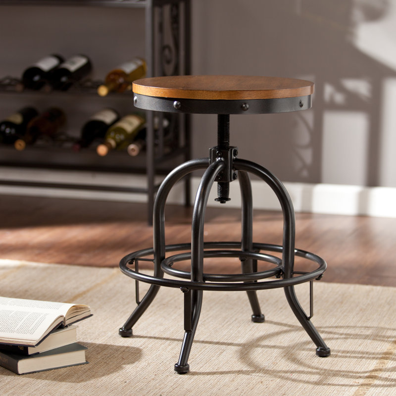 Industrial Iron Accent Stool