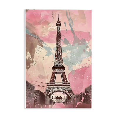 Plaque murale rose et bleue Parisian Tower, design by Creative Studio