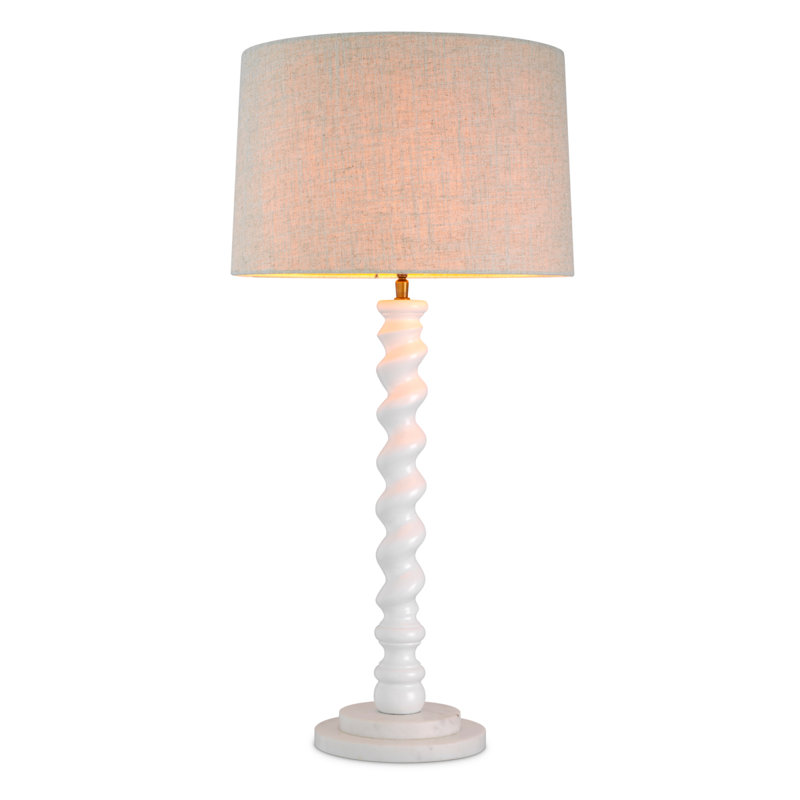 Massimo Table Lamp, Piano White