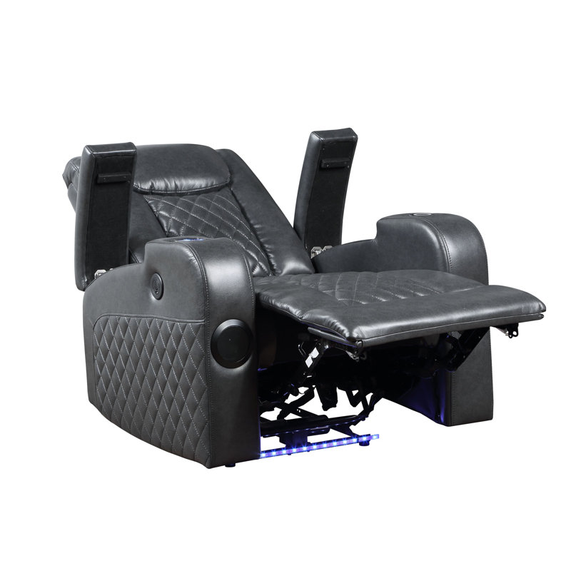 Fauteuil inclinable électrique Aair Alair, Dark Gray Faux Leather