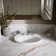 Serif Ceramic Oval Drop-In Bathroom Sink with Overflow