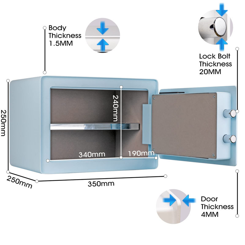 Security Safe Lock, Blue