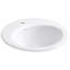 Radiant Metal Circular Drop-In Bathroom Sink with Overflow-199472093-229580900