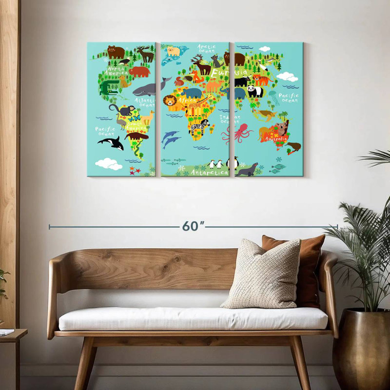 Carte du monde Aliaz Kids Haven, H 28 po x l 45 po
