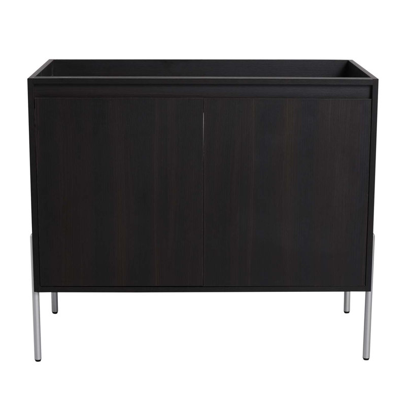 Armoire de rangement autoportante avec portes à fermeture douce