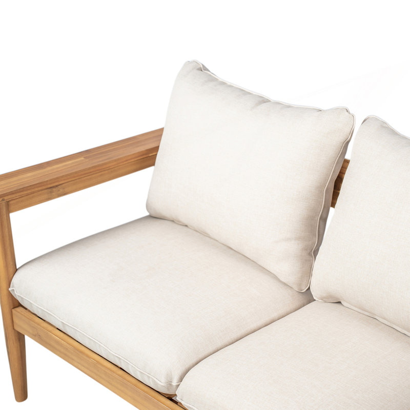 Causeuse d'extérieur moderne avec coussins confortables, chaise longue à deux places
