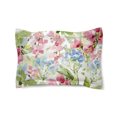 Watercolor Floral Bunch Microfiber / Microsuede Pillow Sham
