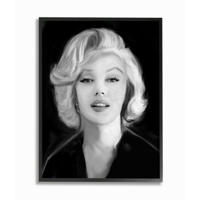«Marilyn Portrait Vintage Hollywood Movie Star Classic Illustration», impression sur toile