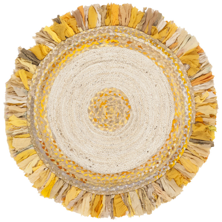 Abhay Hand Woven Jute, Cotton Rug
