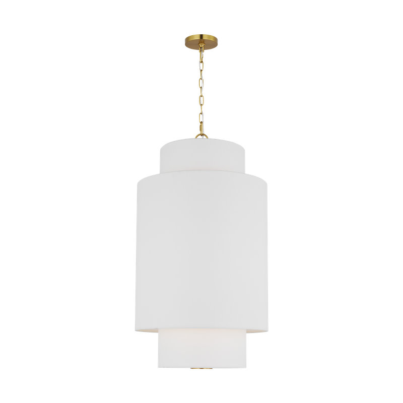 Sawyer Pendant, 27.38" H x 15" W x 15" D, Burnished Brass, 1