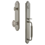 Arc Handleset with Single Cylinder Deadbolt and Grande Victorian Door Knob and Rosette