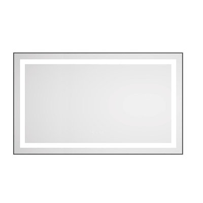 40 x 24 Inch LED Bathroom Mirror with Front and Backlight, Wall Mounted Vanity Mirror with Aluminum Frame, Anti-Fog, Memory, 3 Colors, Stepless Dimmable