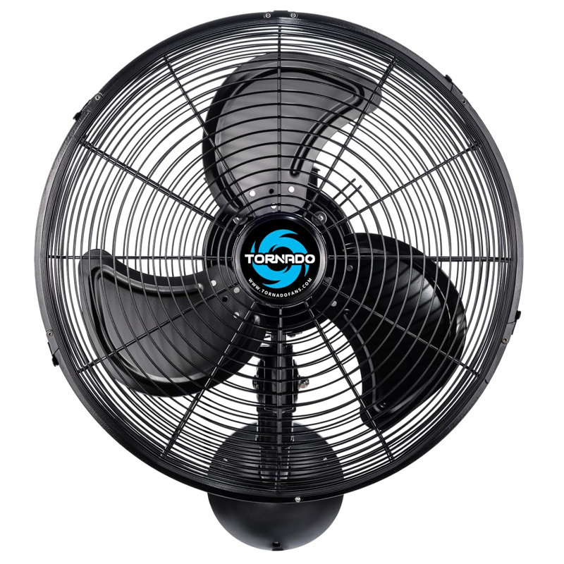 Tornado Pro Series Waterproof Outdoor Oscillating Wall Mount Fan, 21.6"H x 11.6"W x 25.1"D
