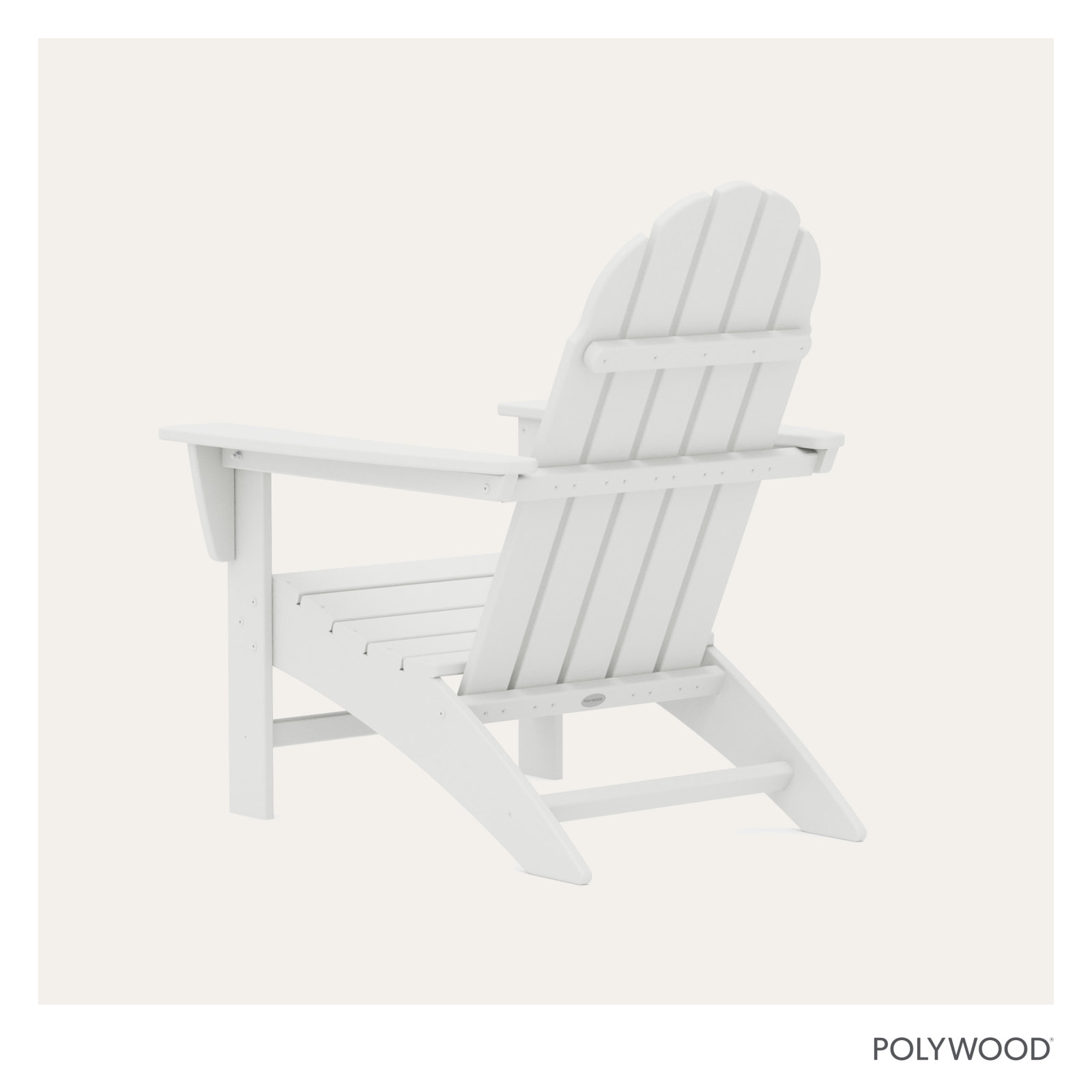POLYWOOD® Vineyard Adirondack Chair, White