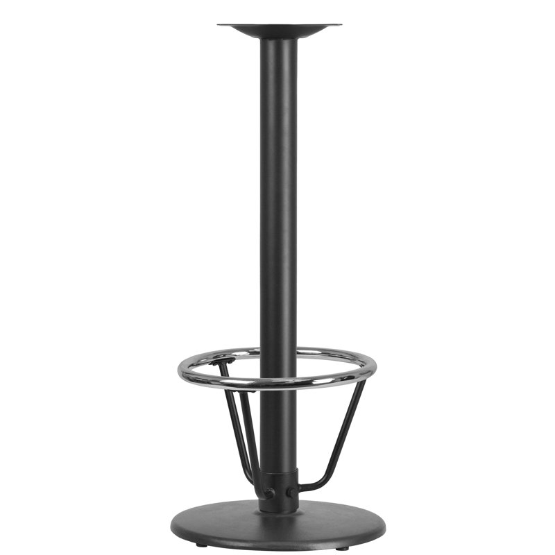 Beverly Black Iron Round Bar Height Table Base