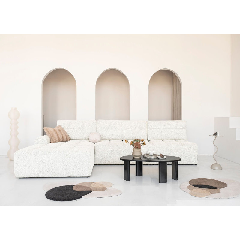 5 Seater Sofa Bed, Beige, Left -sided