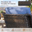 Ensemble de mobilier de jardin de luxe - 2 pièces : canapé extérieur en résine tressée résistante aux intempéries et fauteuils pivotants à dossier haut pour terrasse, jardin et piscine. Housse imperméable offerte.-92686707-92686711