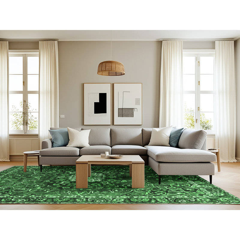 Washable Oriental Indoor Rug, Rectangle 8' x 10'
