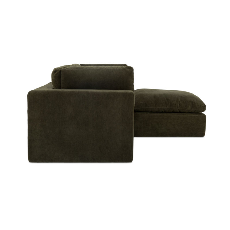 Cates Modular Sectional, Green Polyester