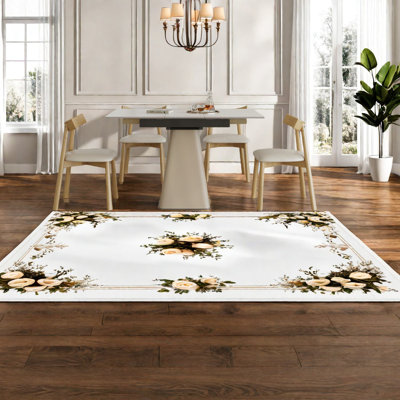 Ensemble de tables de salle à manger modernes et peu encombrantes, pierre frittée blanche, petite conception de cuisine