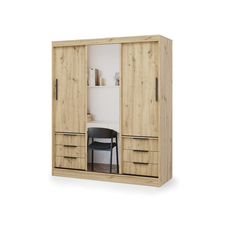 Manufactured Wood Wardrobe, Oak Artisan