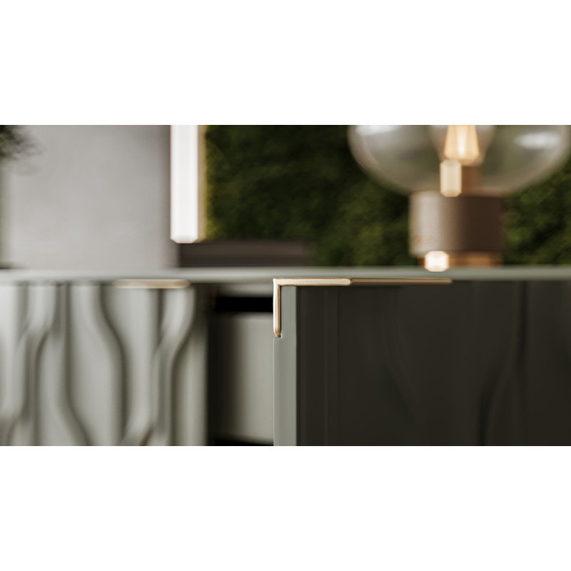 Mesa 79.5'' W Sideboard, Moss/Brushed Brass