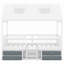 Structure de lit double en bois-108807506