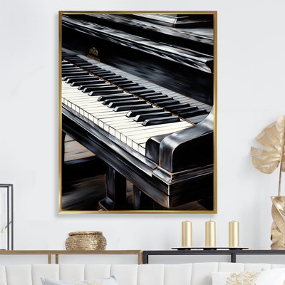 «Black and White Piano Keys To Serenity III», reproduction sur toile