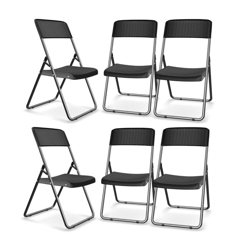 Neelie Metal Stackable Folding Chair Folding Chair Set