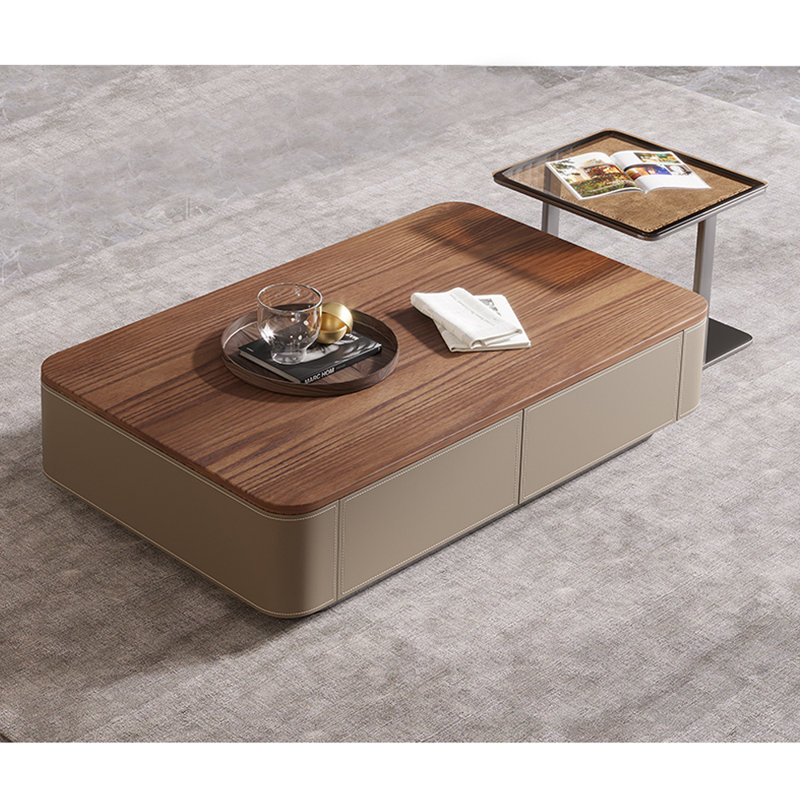 Italian style coffee table, 14.17" H x 59.06" L x 31.5" W, Gray