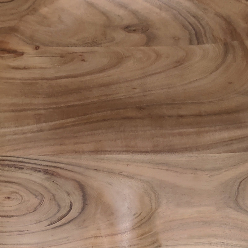 Tabouret à hauteur de comptoir sans dossier Tisa, siège de selle fabriqué à la main en bois d'acacia brun naturel, 24"