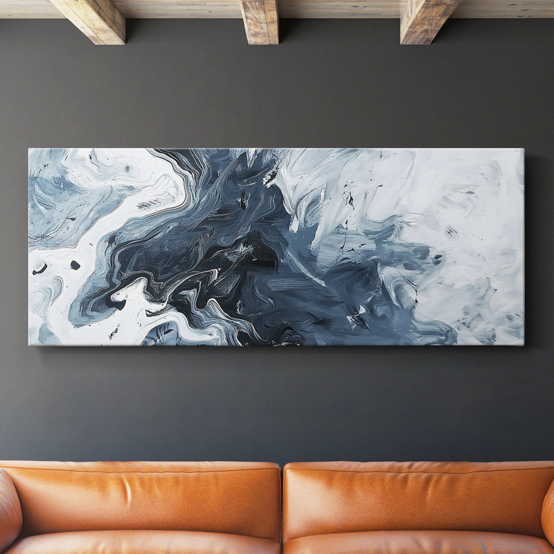 Toile tendue avec châssis 10 # Abstract Series, H 12 po x l 30 po