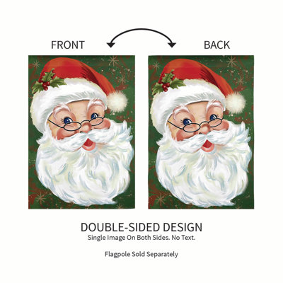 Merry Santa Applique drapeau de jardin