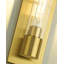 Applique murale de salle de bain moderne à 1 lumière avec abat-jour en verre transparent, éclairage mural finition or brossé pour la chambre à coucher, la cuisine et la salle d'eau