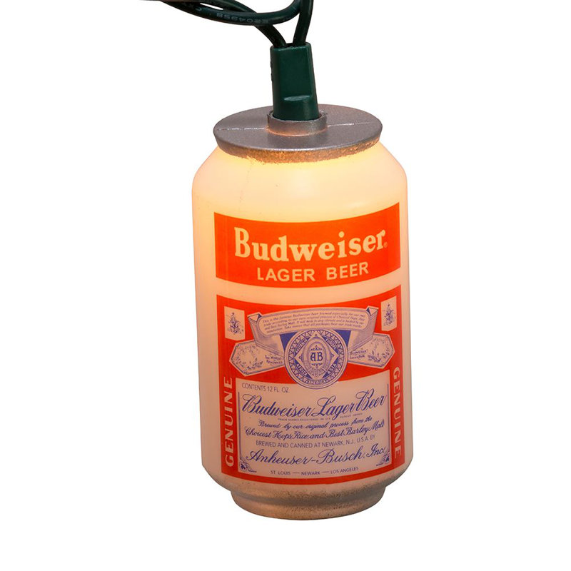 Budweiser Can 10 Light String Lights