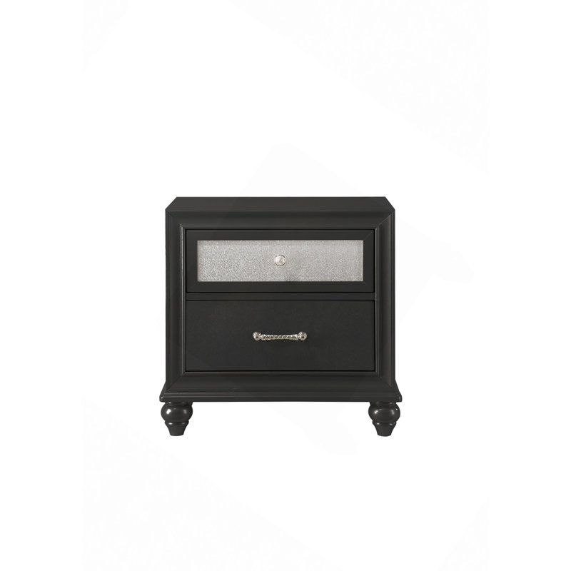 Table de chevet en bois 2 tiroirs