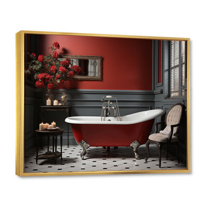 " Red Modern Bathroom Charm III "