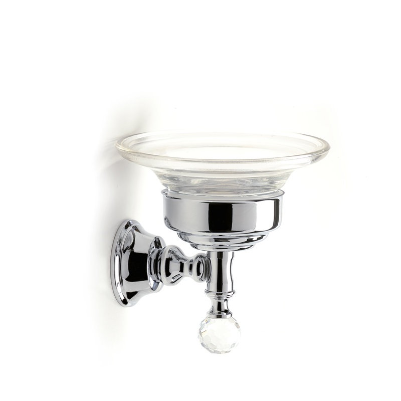 Porte-savon mural en verre / cristal Smart Light, Chrome