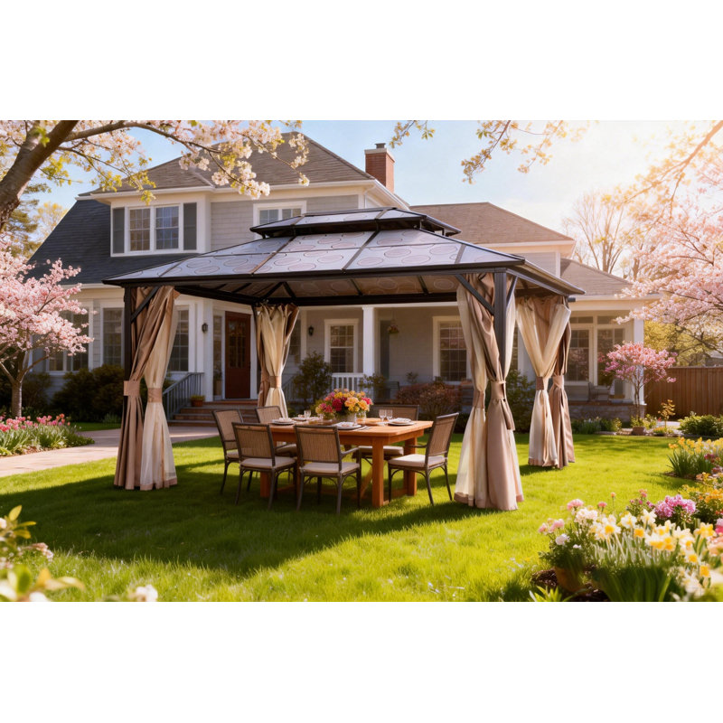 Auvent double en aluminium