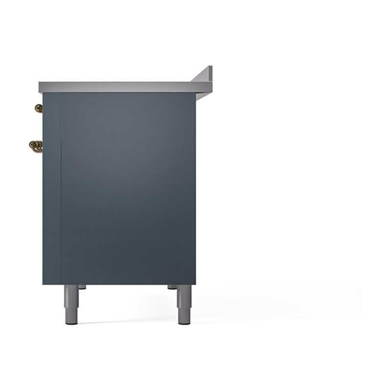 ILVE Nostalgie II Noblesse 48 po à induction, Gris-bleu / laiton