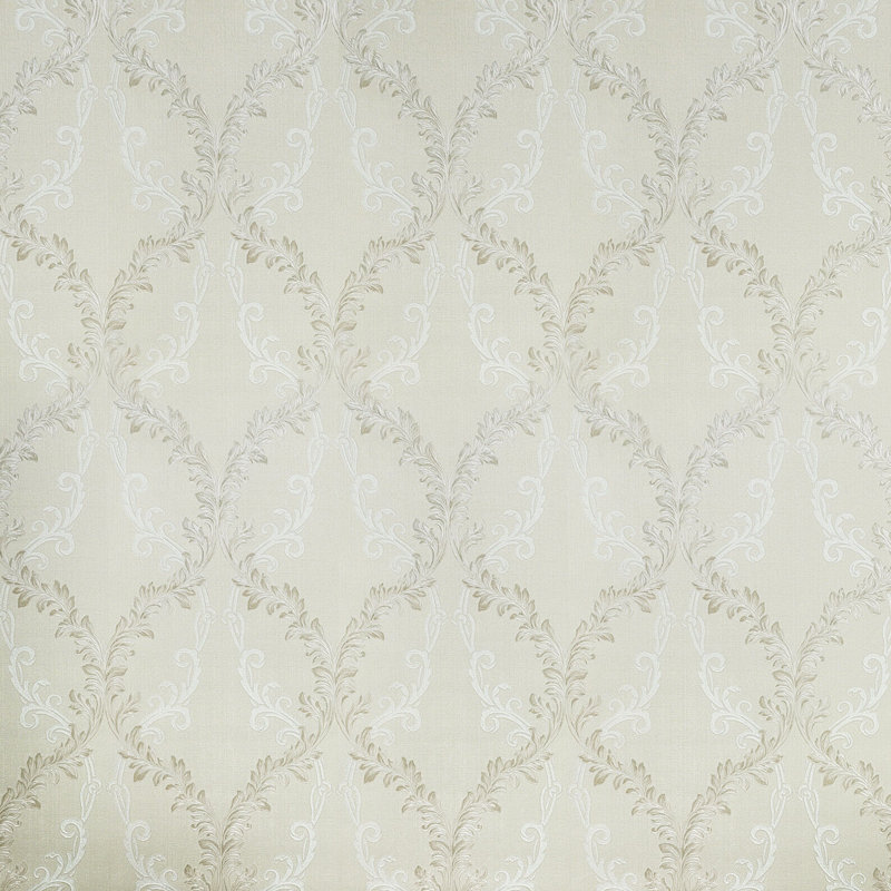 Rouleaux de papier peint imitation damas floral texturé, Beige