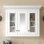 Armoire à pharmacie de 35 po avec miroir, 5 tablettes fermées et réglables, armoire de rangement murale avec portes en verre