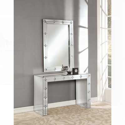 Console à miroir et faux strass Hessa (assemblée)