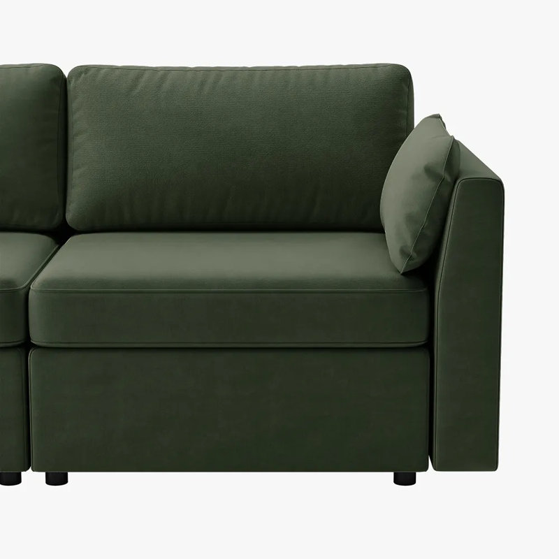 Canapé modulaire rembourré, Vert