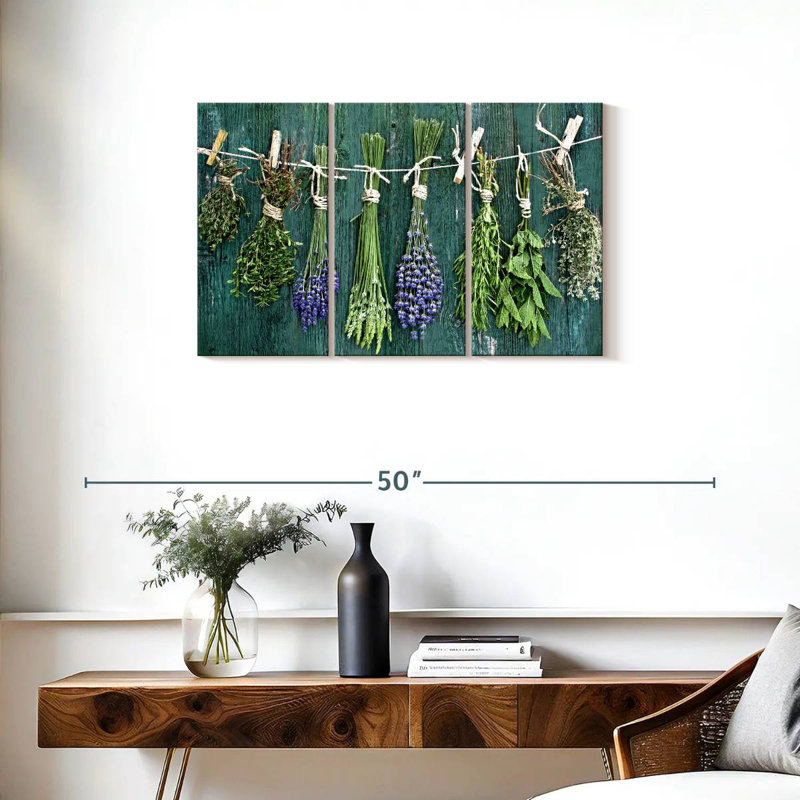 Harnek Dried Herbs On Wood, 20" H x 33" W