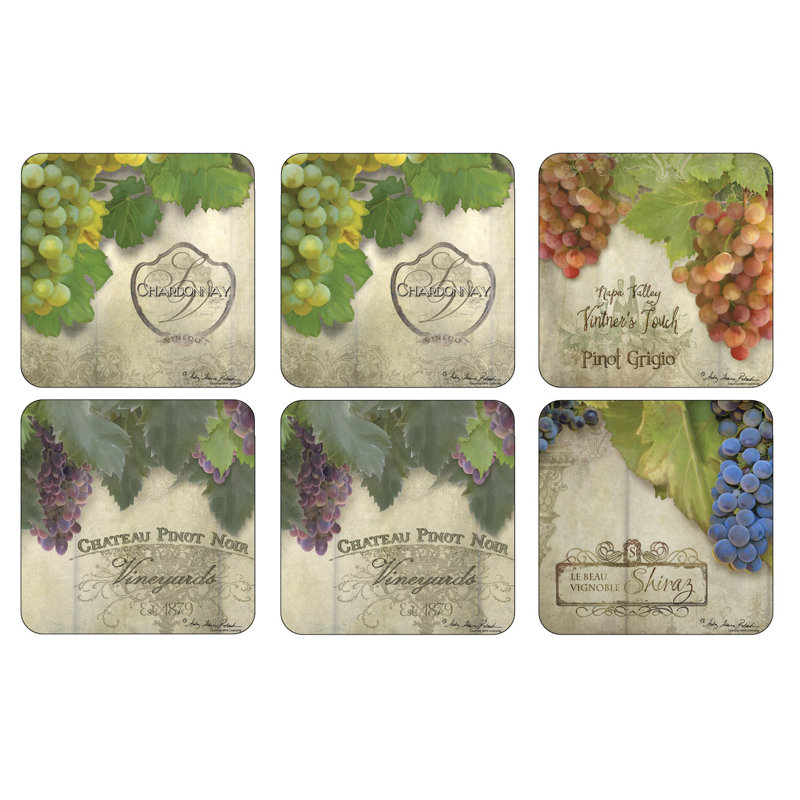 Sous-verres Pimpernel Tuscan Vineyard S / 6 4 po x 4 po