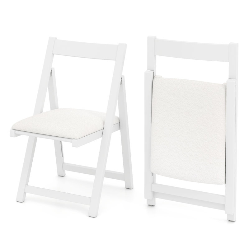 49cm H Folding Side Chair in White