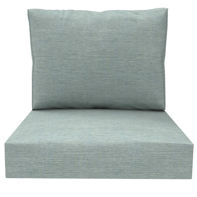 Sunbrella Outdoor Cushion, Seat/Back Replacement Cushion for Outdoor Furniture Arm Chair, Cast Mist