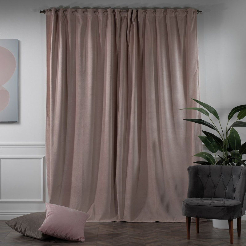 Panneau simple décoratif extra large en velours mat sur mesure, L 52 po x L 132 po, 14 SEL